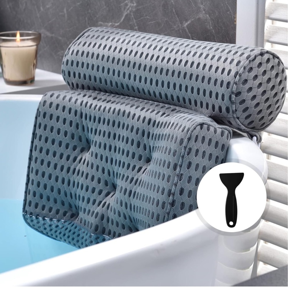 Bath Pillow Gray NWT